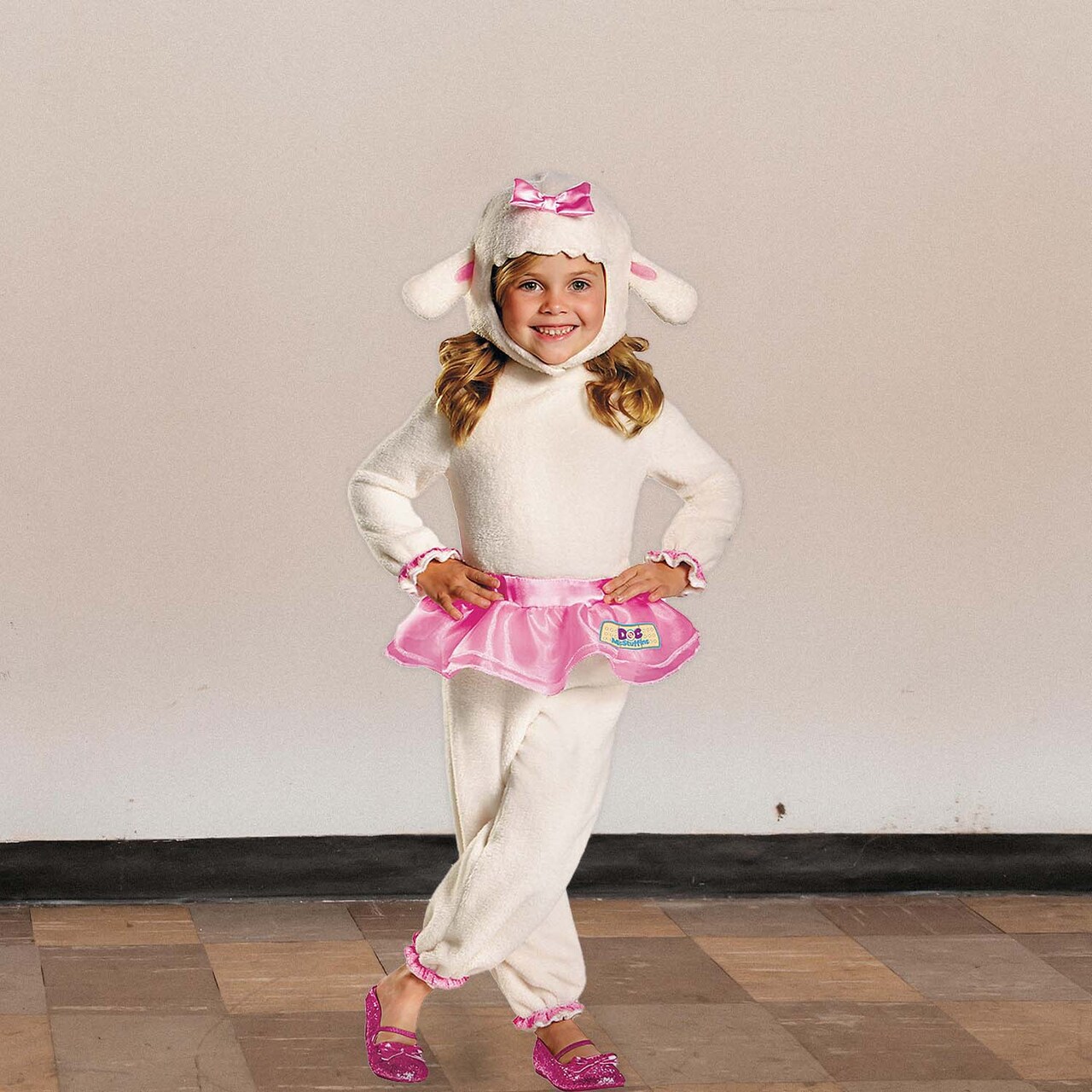 Girls Doc McStuffins Lambie Costume Jumpsuit with Tutu and Headpiece